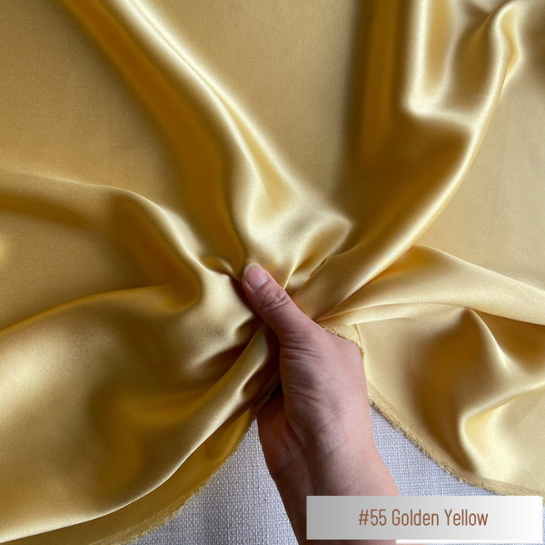 Color 55 - Golden Yellow - 19 Momme 100% Mulberry Silk Satin