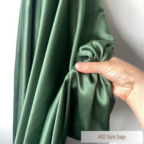Color 62 - Dark Sage - 19 Momme 100% Mulberry Silk Satin