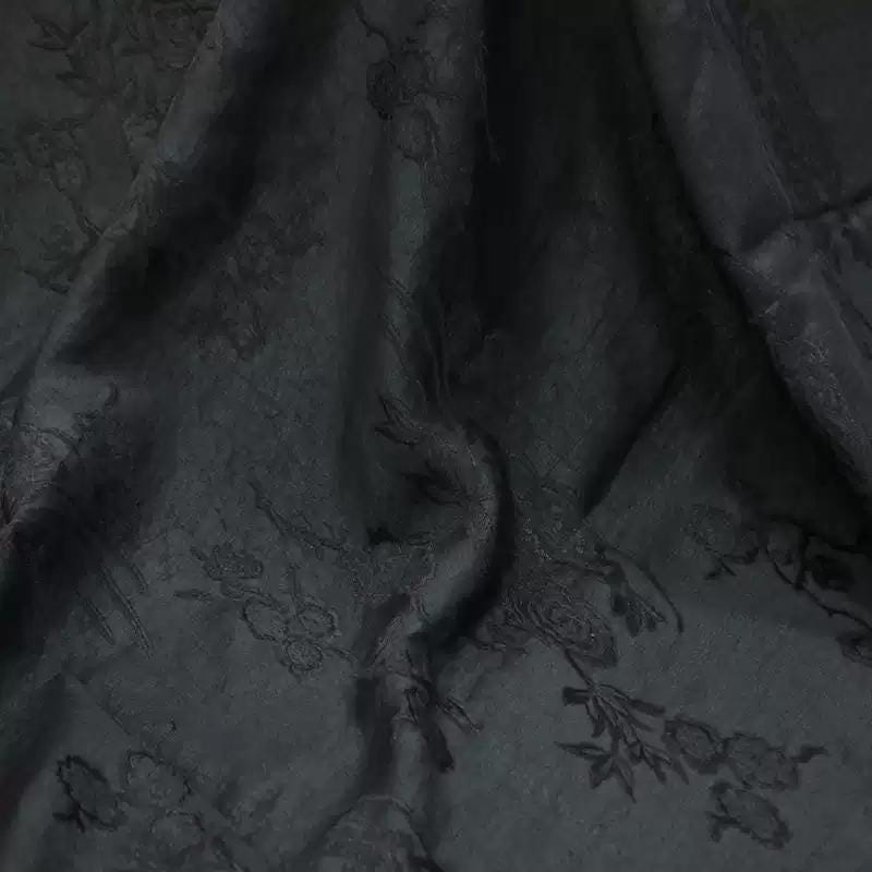 JIBEIZ - 25 Momme Plain Silk Satin with Cracked Xiangyunsha Fabric - 135cm by the Yard