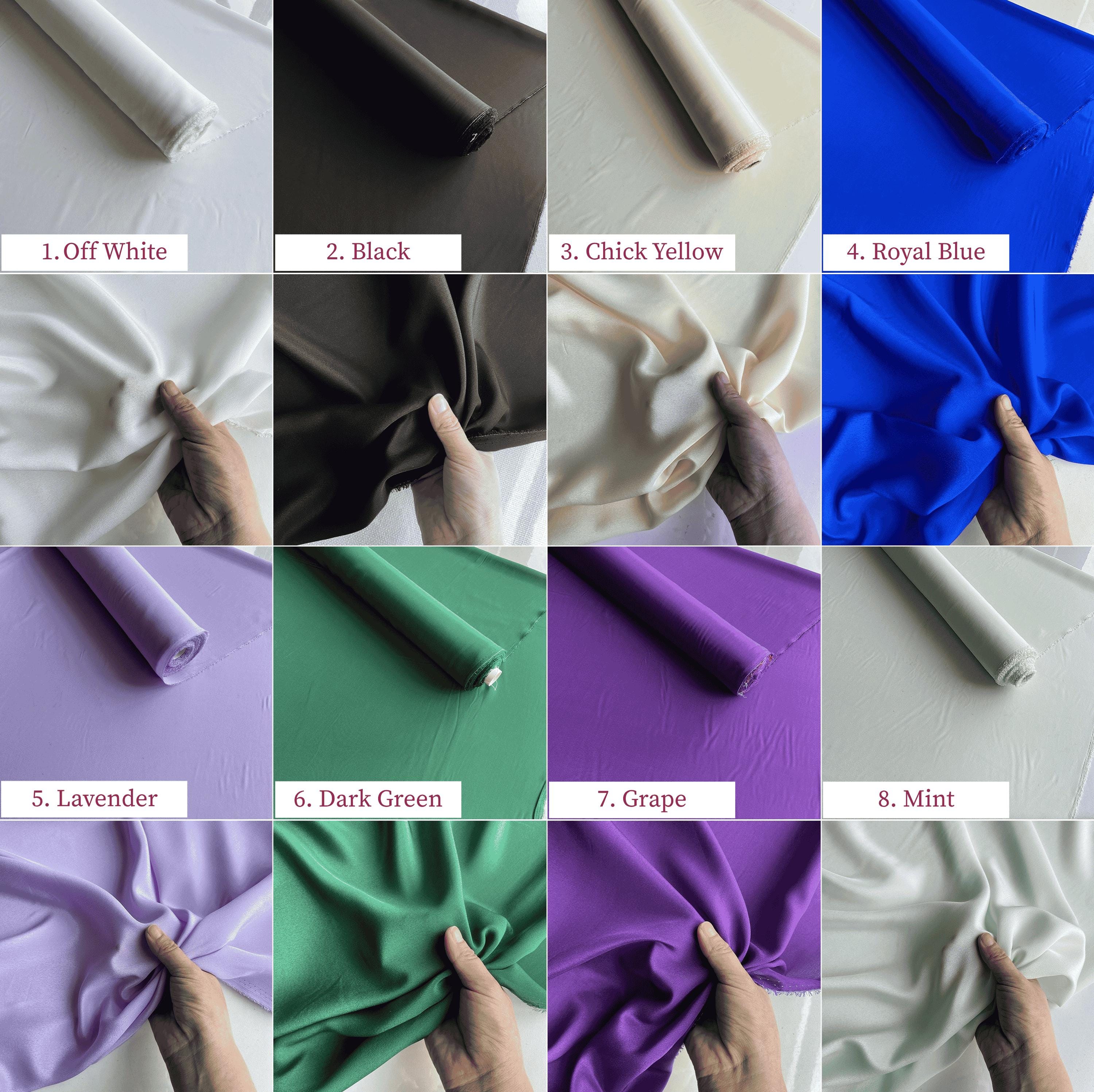 Silk Crepe de Chine, 12 momme 60 solid colors, regular supply silk fabric, 140cm wide by the yard
