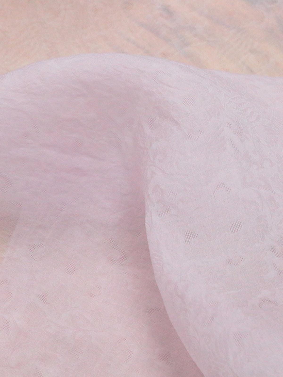 YANFEN - 16 Momme Vintage Style Dirty Dyed Sakura Powder Jacquard Crepe Satin Silk Fabric - 130cm wide by the Yard