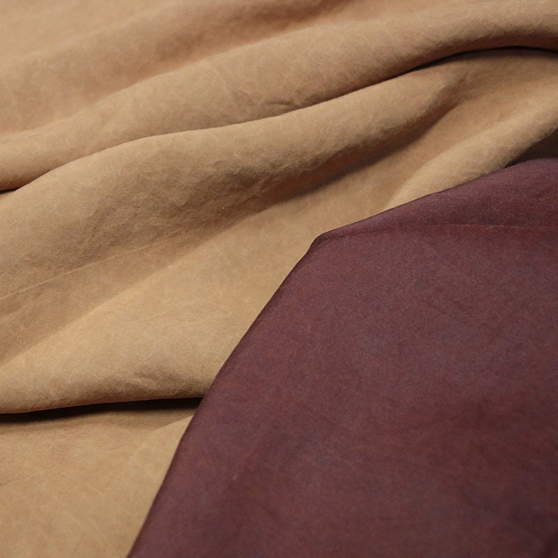 GUILEIWEN - 22 Momme Handmade Plant Dye HongYunSha Silk Fabric, 110cm by the Yard