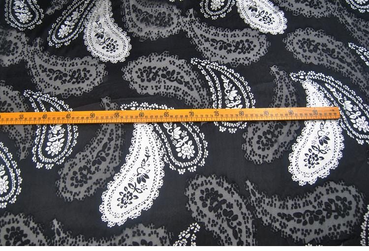 MENLON - 19 Momme Sheer Burnout Silk Devore Satin Fabric - 138cm wide by the Yard