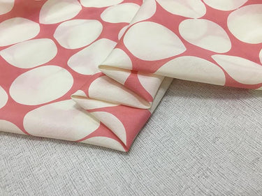 XLSMFY - 12 Momme Silk Cotton Big Dots Blended Fashion Fabric - 138cm wide by the Yard