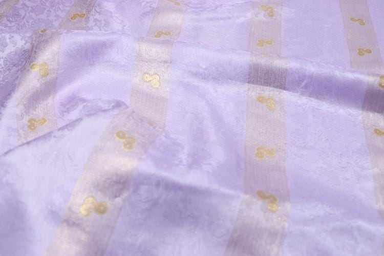 JFHXYS - 16.5 Momme Golden Thread Weave Silk Georgette Fabric - 111cm wide by the Yard