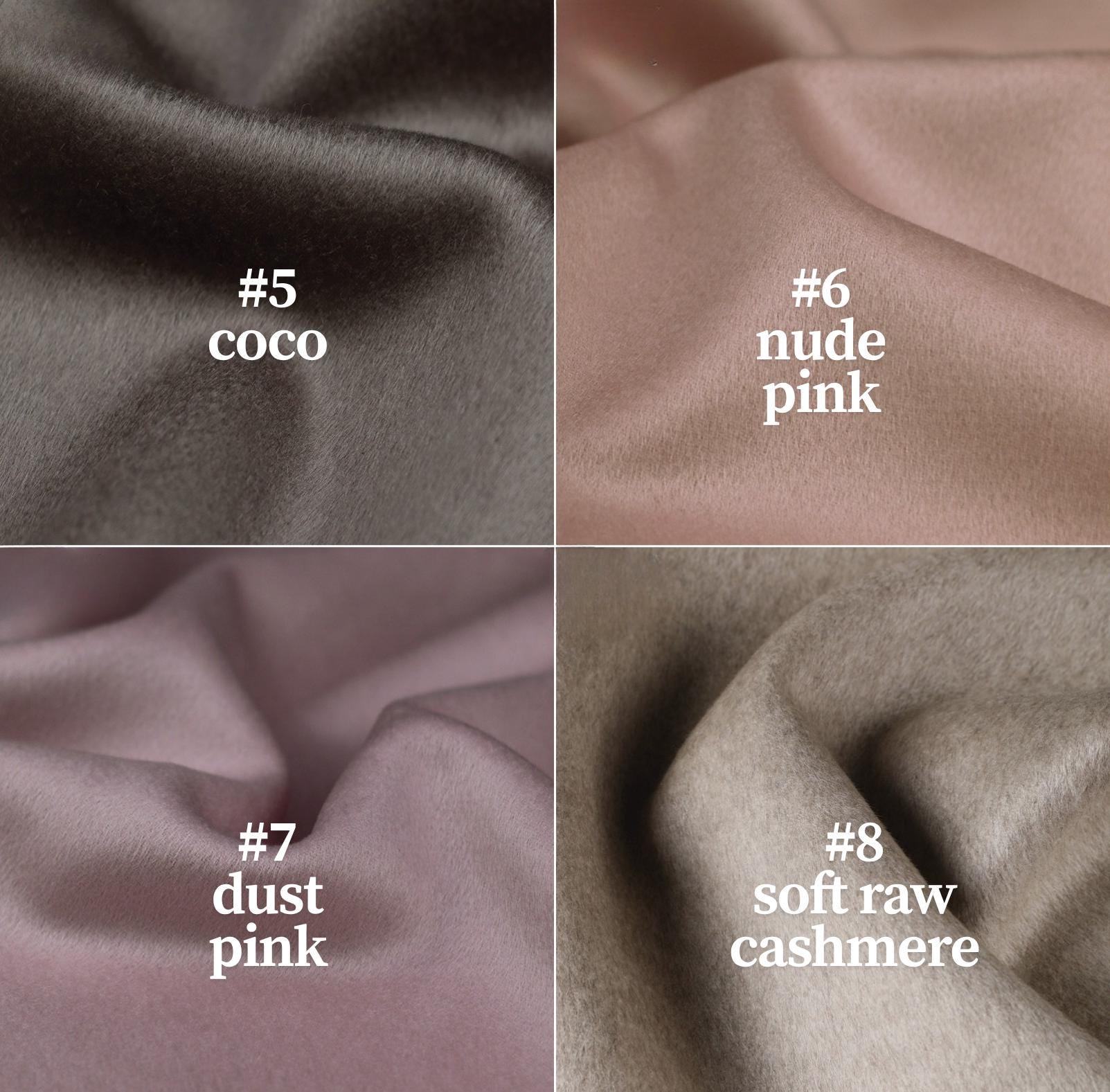 100% Pure Cashmere - Double Faced for Luxury Coats, 150cm wide by the Yard