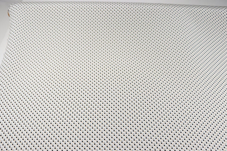 XIBODIAN - 14 momme Small Polka Dot Print Silk Crepe de Chine Fabric - 138cm wide by the Yard