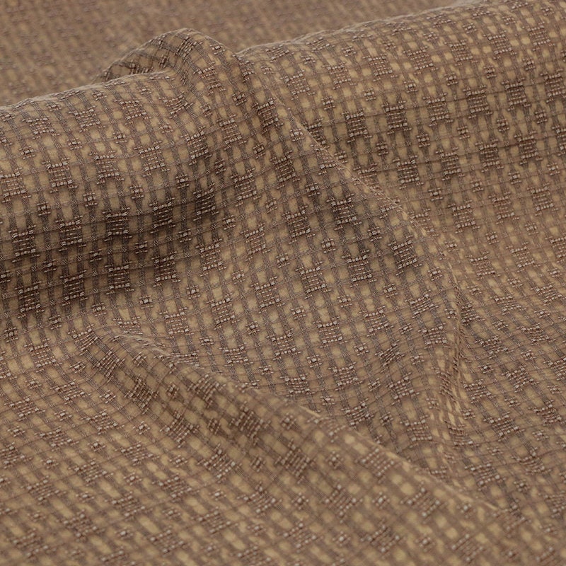 ZUCAN - 22 Momme Handmade Jacquard Tussah Silk Mud Silk Fabric - 120cm by the Yard