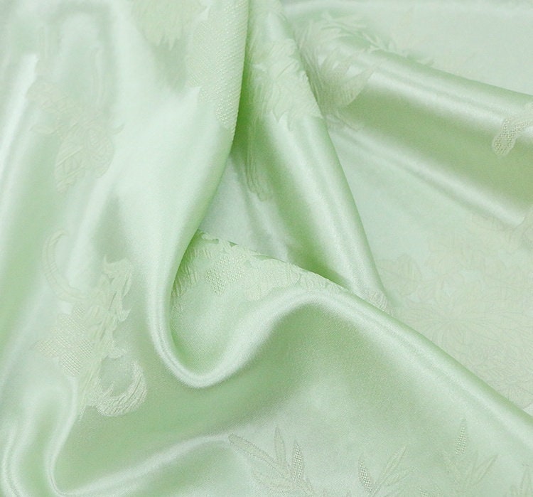 SUILU - 28 Momme Handmade Embossed Guanle Crepe Jacquard Stretch Silk Satin Fabric - 138cm wide by the Yard