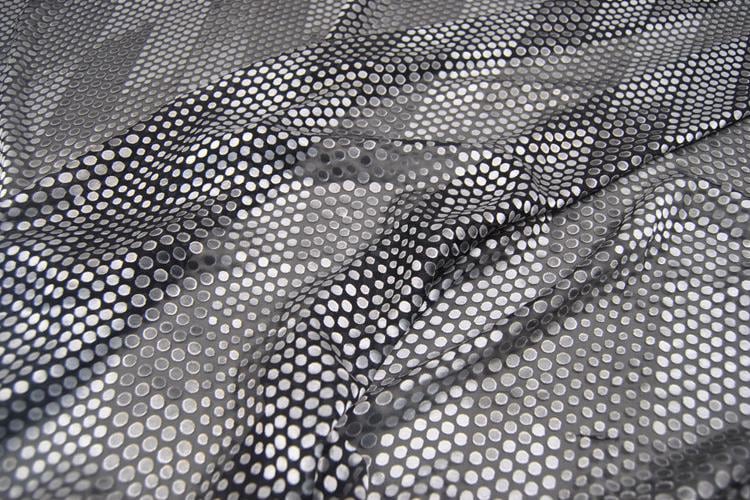 JFHBDYH - Silk Devore Satin Fabric,  14 Momme Burnout Polka Dot , 138 cm Wide by the Yard