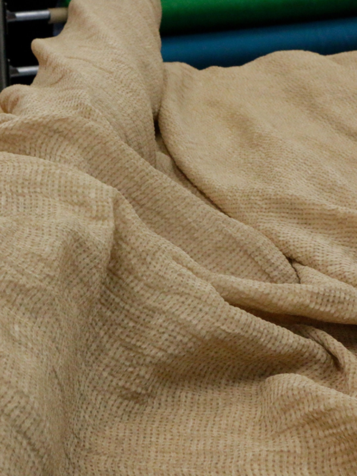 SOFABU - 17 Momme Vintage Style Dirty Dyed Pure Pigmented Jacquard Silk And Linen-Blend  Coarse Fabric - 137cm wide by the Yard