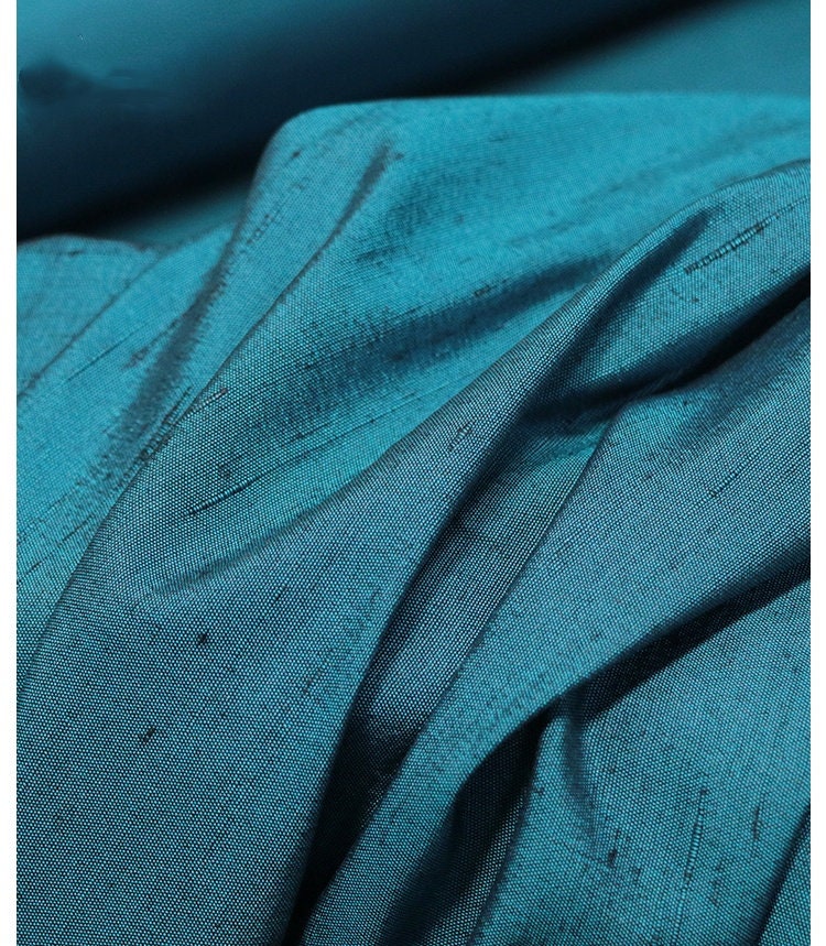 JILIL -  Handmade Gambiered Ganton Tussah Mud Silk Fabric - 120cm wide by the Yard