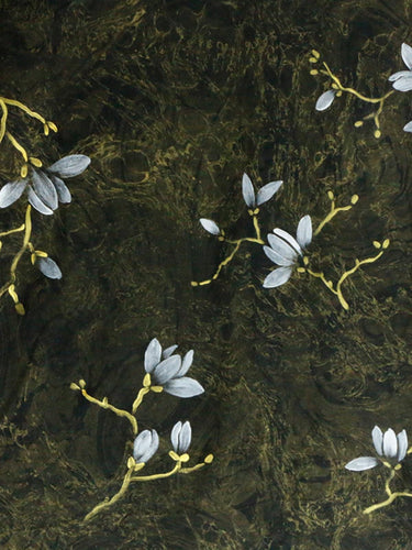 XGWSPD - 25 Momme Hand-Painted Magnolia Silk Plain Satin with Cracked Xiangyunsha Fabric - 110cm by the Yard