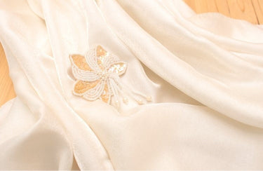 ZHUGBSE - Pearl white Silk Blends fashion silk fabric 114cm wide - 3 yards