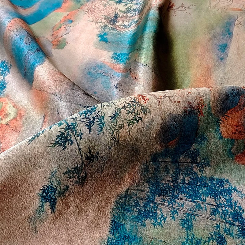 SSZL - Handmade 40 Momme Mud Silk Satin Fabric By the Yard