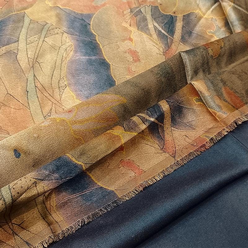 GYJHLL - Handmade 38 Momme Mud Silk Satin Fabric - 112cm By the Yard