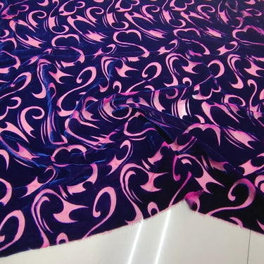 ON SALE - Burnout Polyester Velvet Fabric 110cm wide - 2.5 meters