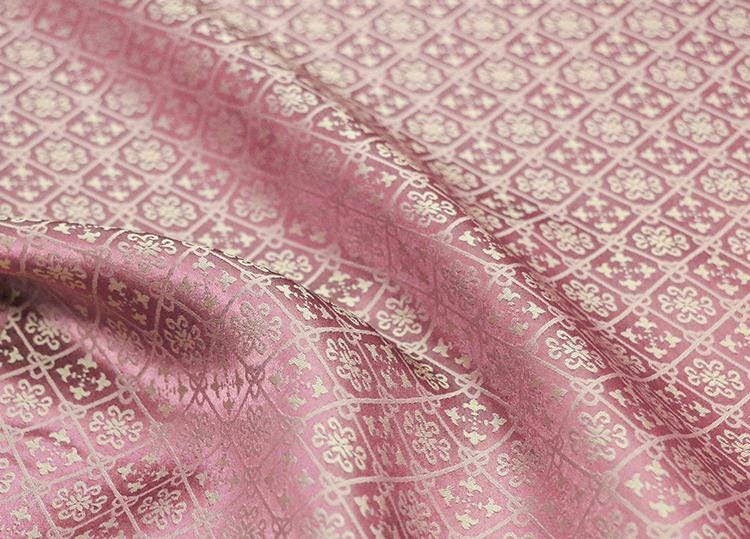 BINBEN -  24 Momme Handmade Pink Sangbo Satin Mulberry Silk Fabric - 135cm wide by the Yard