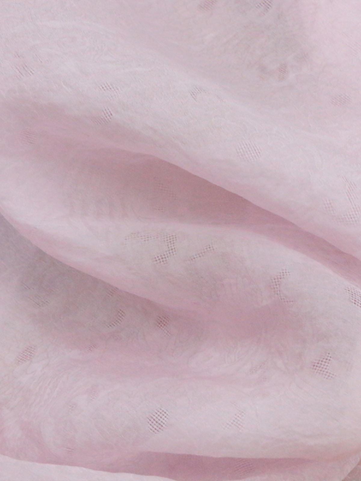 YANFEN - 16 Momme Vintage Style Dirty Dyed Sakura Powder Jacquard Crepe Satin Silk Fabric - 130cm wide by the Yard