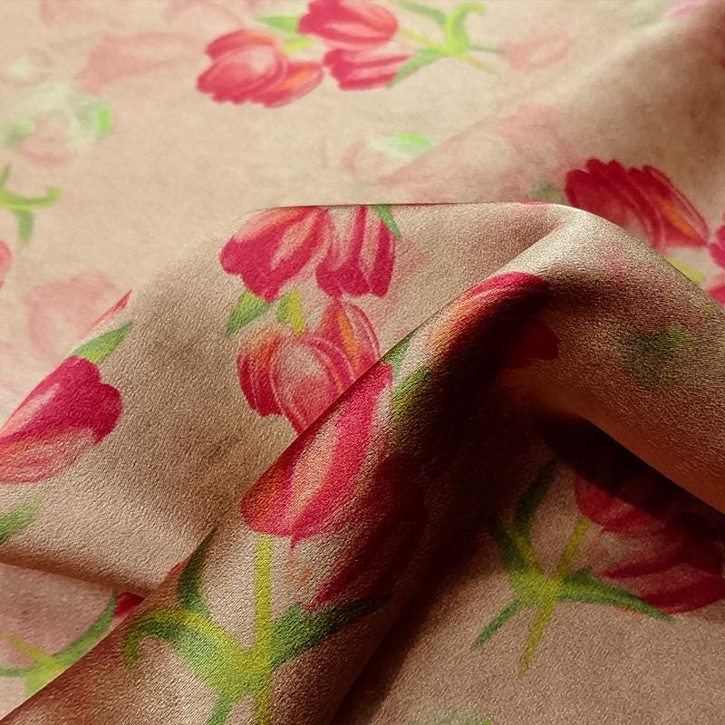 GUYUJX - Handmade 40 Momme Mud Silk Satin Fabric - 112cm By the Yard