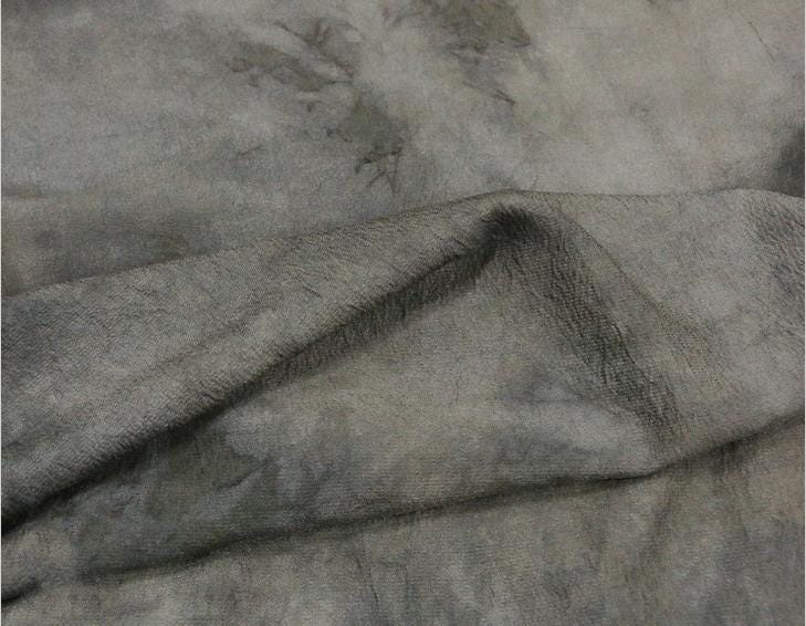 ZUSZAR - 16 Momme Eco Friendly Plant Dye Jacquard Tussah Silk Old Material Retro Color Fabric  - 93cm wide by the Yard