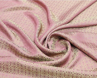 BINBEN -  24 Momme Handmade Pink Sangbo Satin Mulberry Silk Fabric - 135cm wide by the Yard