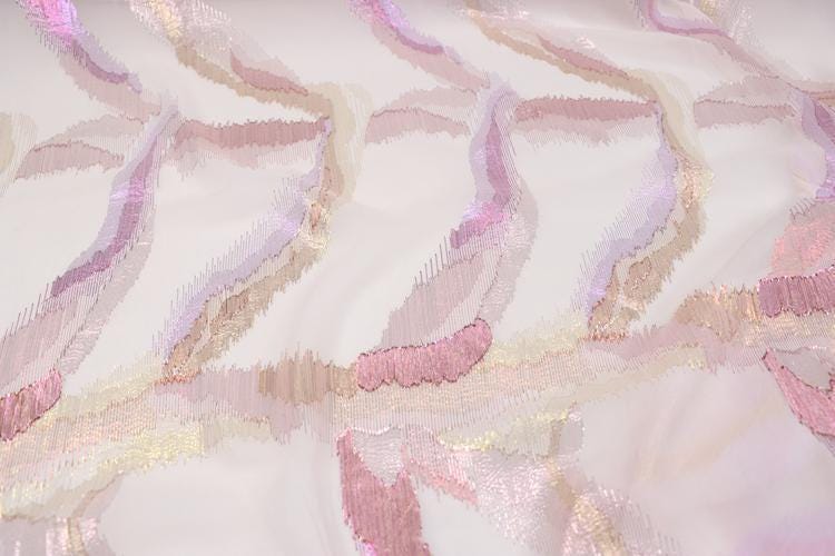 JFHCSL  - 10 Momme Golden Thread Weave Silk Georgette Fabric - 140cm wide by the Yard