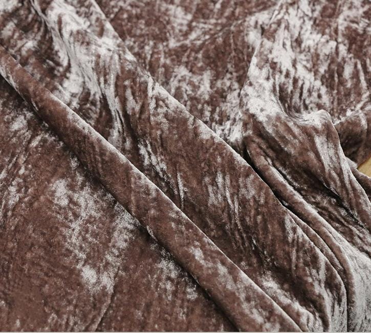 JANSA - Handmade Plant-dyed Purple Gauze Color Niche Silk Velvet Fabric - 125cm wide by the Yard