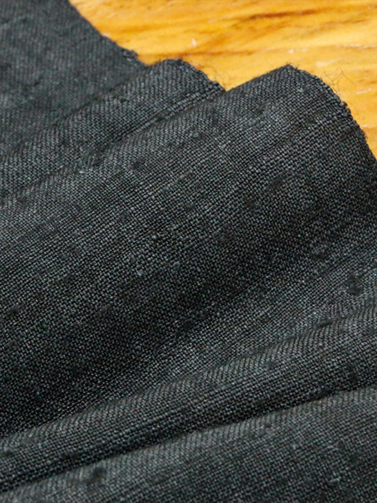 HUIHZU - 38 Momme Vintage Style Dirty Dyed  Knotted Silk Tussah Satin Silk Fabric - 99cm wide by the Yard