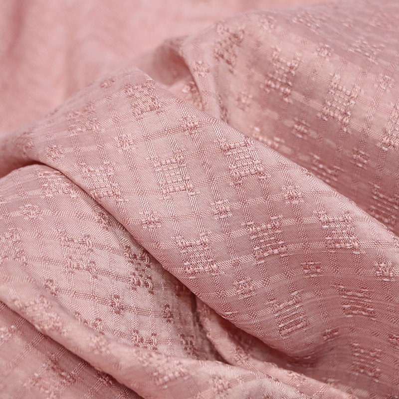 SXFEN - Jacquard Handmade Gambiered Ganton Tussah Silk Fabric-130cm wide By the Yard
