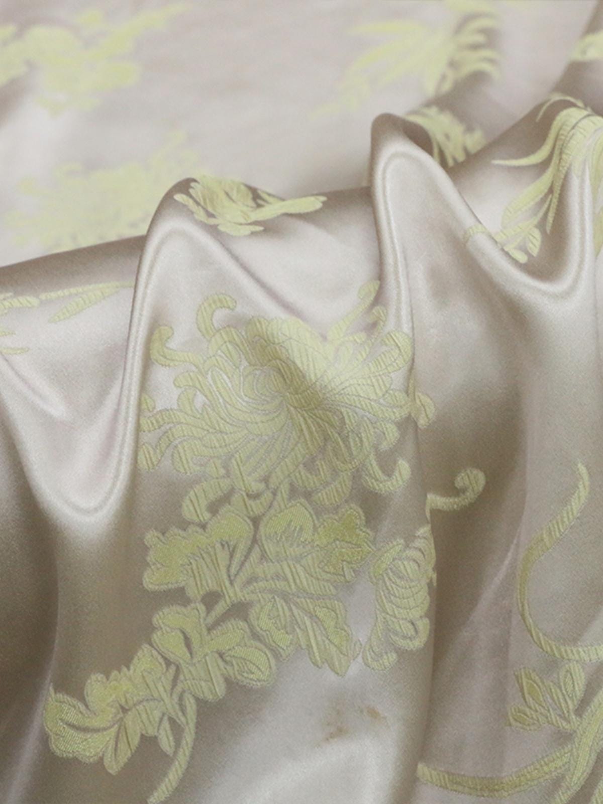 DKFENO - 23 Momme Jacquard Guanle Crepe Silk Fabric - 138cm wide by the Yard