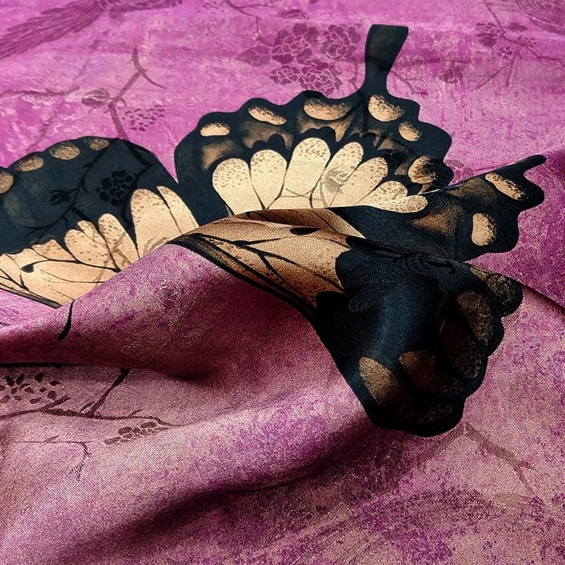 GUYZID - Handmade 40 Momme Mud Silk Satin Fabric - 112cm By the Yard