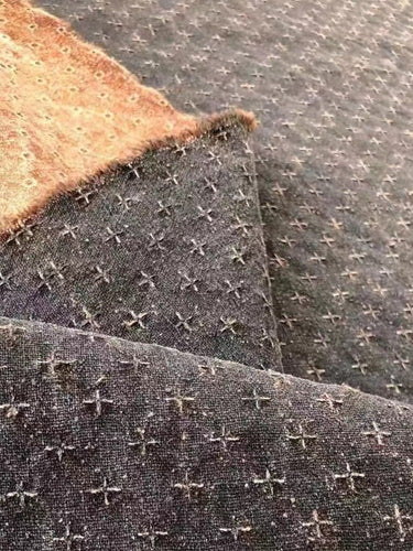 XIAOXINX - 100 Momme Jacquard Mud Silk Gambiered Ganton Tussah Silk Fabric - 110cm wide by the Yard
