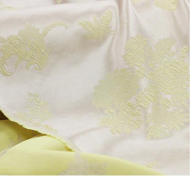 DOUKF - Handmade Embossed Guanle Crepe Jacquard Stretch Two-Tone Heterochromatic Silk Fabric - 138cm wide by the Yard