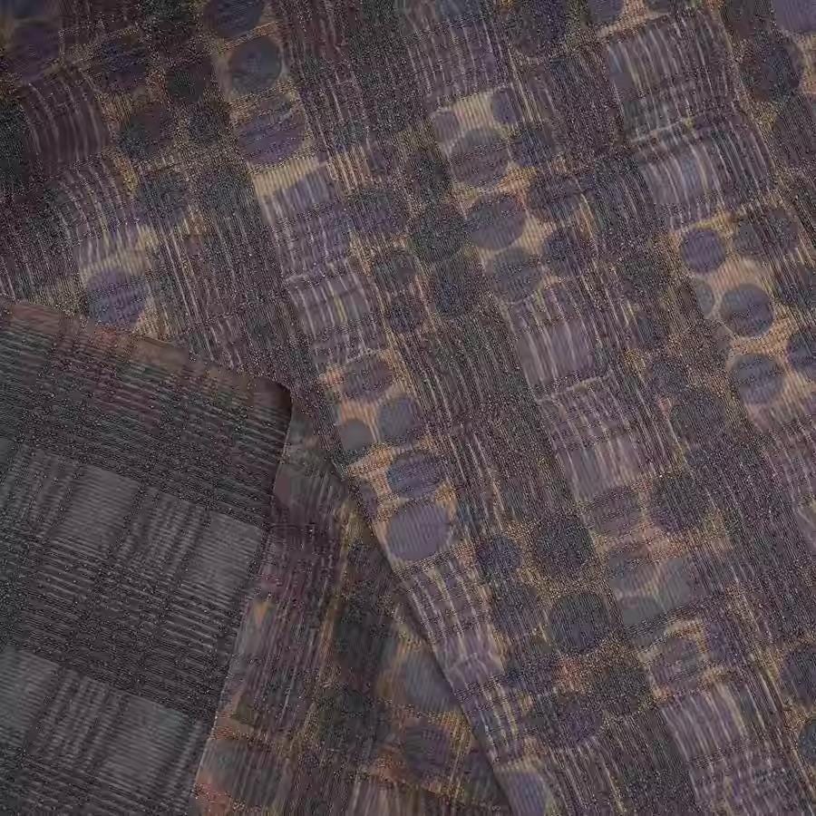 XYTHMZ - 40 Momme Jacquard Tussah Mud Silk Fabric, 110cm wide by the Yard