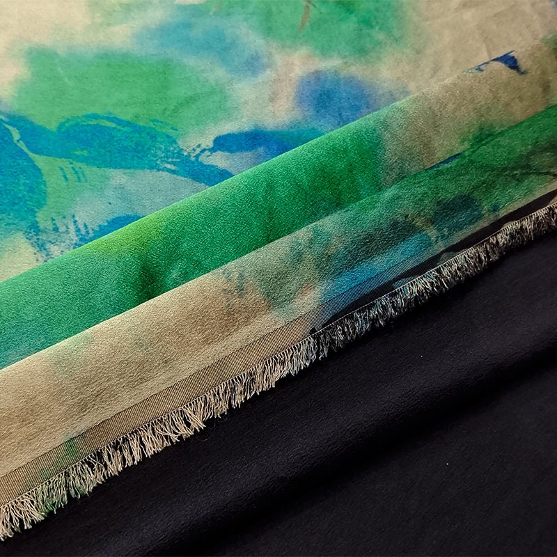 GUYHLL- Handmade 40 Momme Mud Silk Satin Fabric By the Yard