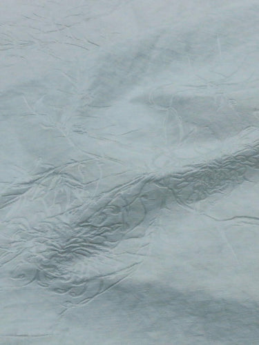 HUGANR - 28 Momme Dirty Dyed Lake Blue Silk cotton-Linen Jacquard Satin Silk Fabric - 138cm wide by the Yard