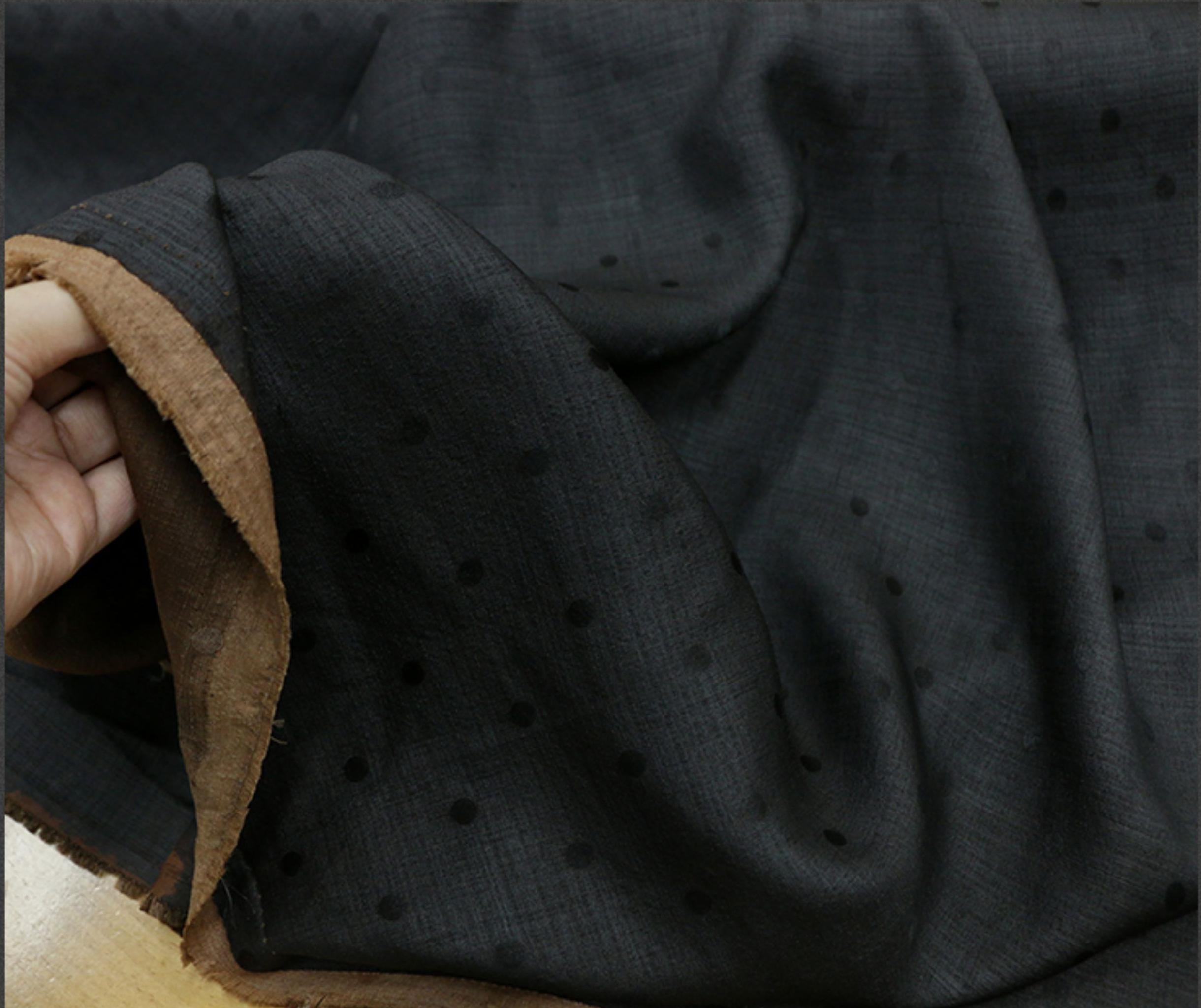 ZUOBOD - 19 Momme Handmade Pure Tussah Silk Gambiered Ganton Gauze Silk Fabric ,130cm By the Yard