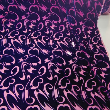 ON SALE - Burnout Polyester Velvet Fabric 110cm wide - 2.5 meters