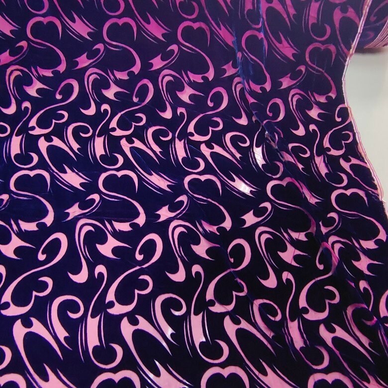 ON SALE - Burnout Polyester Velvet Fabric 110cm wide - 2.5 meters