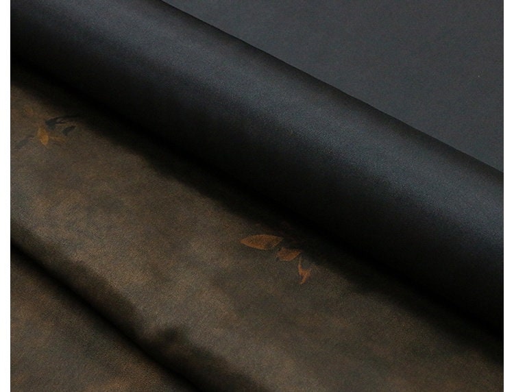 ANSH - 28 Momme Jacquard Handmade Plant Dye Mud Silk Fabric - 110cm wide by the Yard