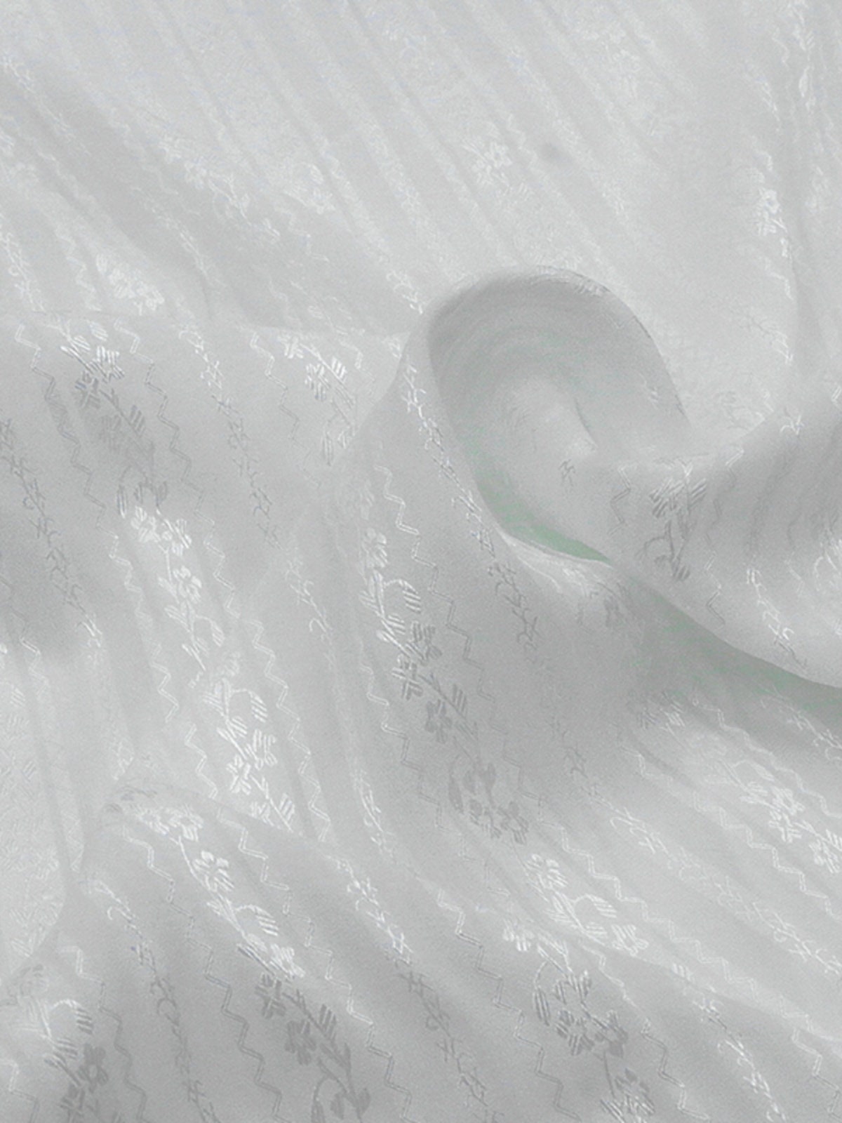 GVHUA - 16 Momme Handmade Striped Jacquard  Silk Satin Fabric - 110cm by the Yard