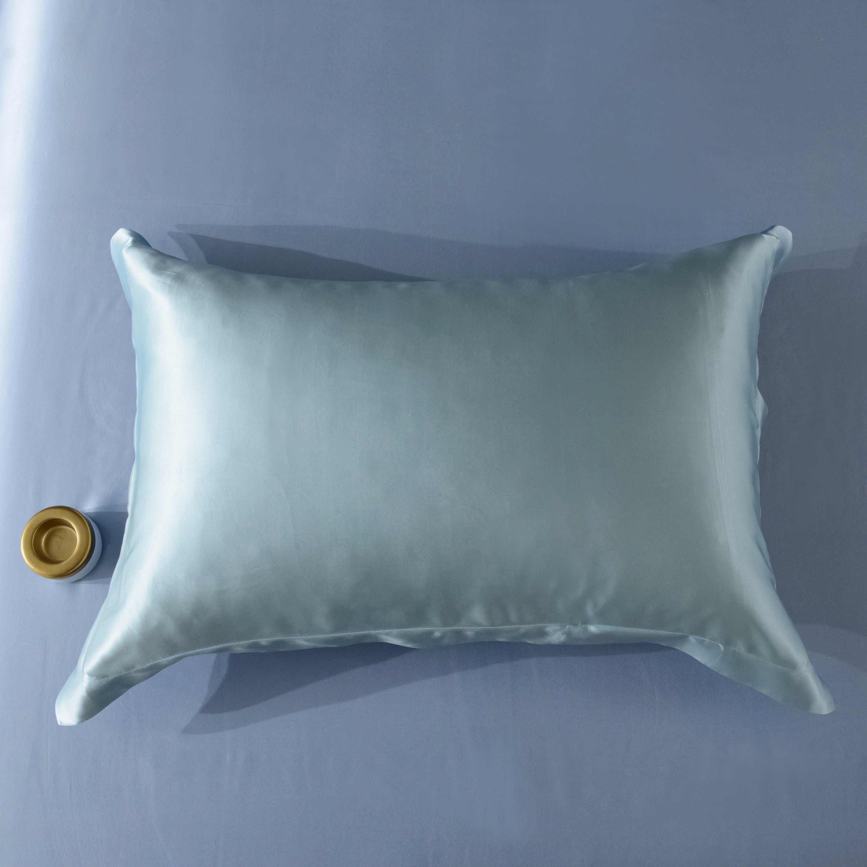 Pure silk duvet cover in sky blue and aqua blue, 22mm smooth, natural, sleep beauty Silk Bedding for King, queen, custom size.