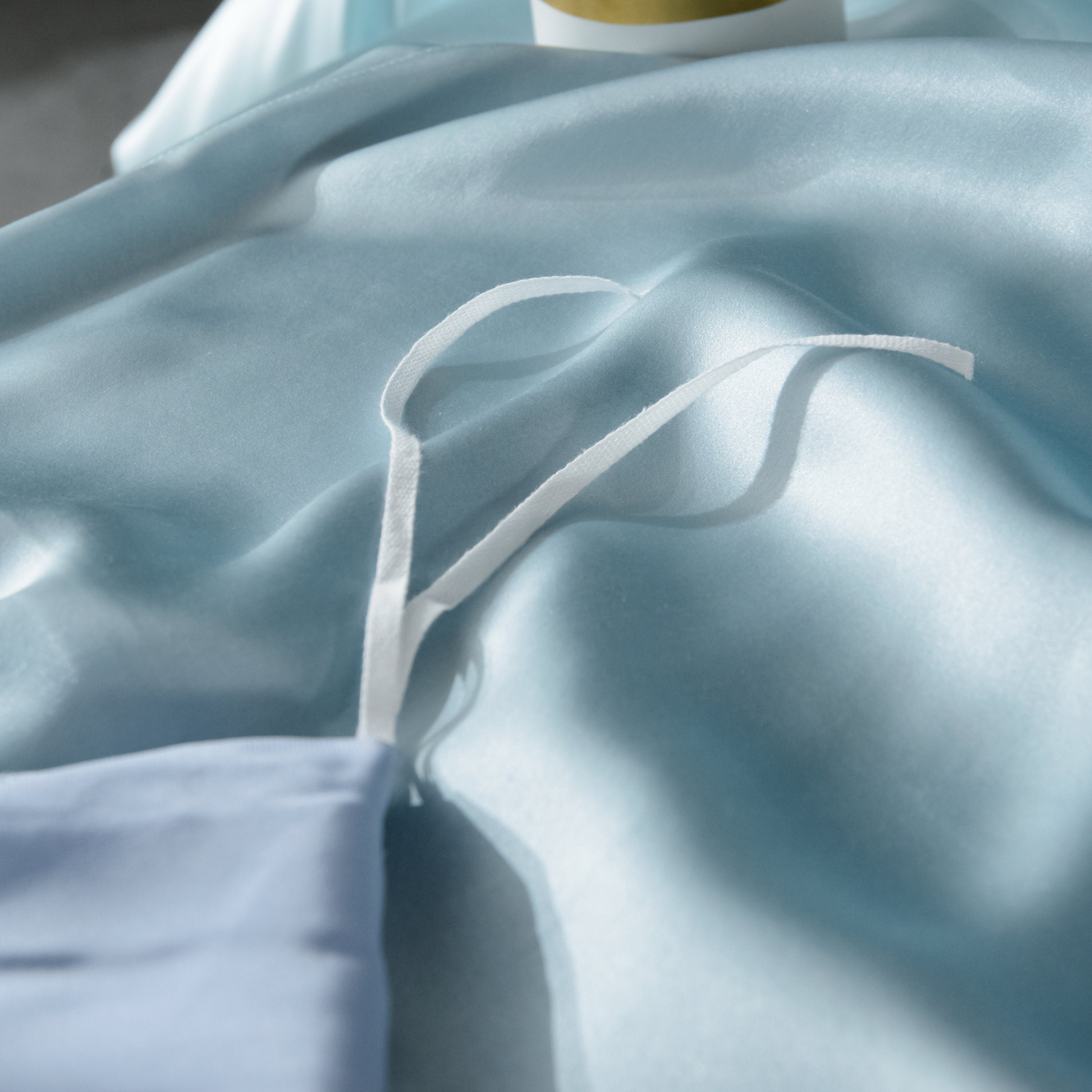 Pure silk duvet cover in sky blue and aqua blue, 22mm smooth, natural, sleep beauty Silk Bedding for King, queen, custom size.