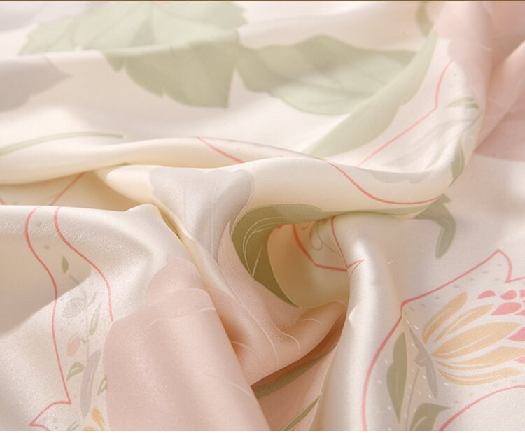 Charmeuse Silk Bedding Set/Still have Dream/100% 16mm 6A Silk/Queen Pillowcases/Flat Sheet/Duvet Cover,Anniversary Gift/Luxury GIFT FOR HER