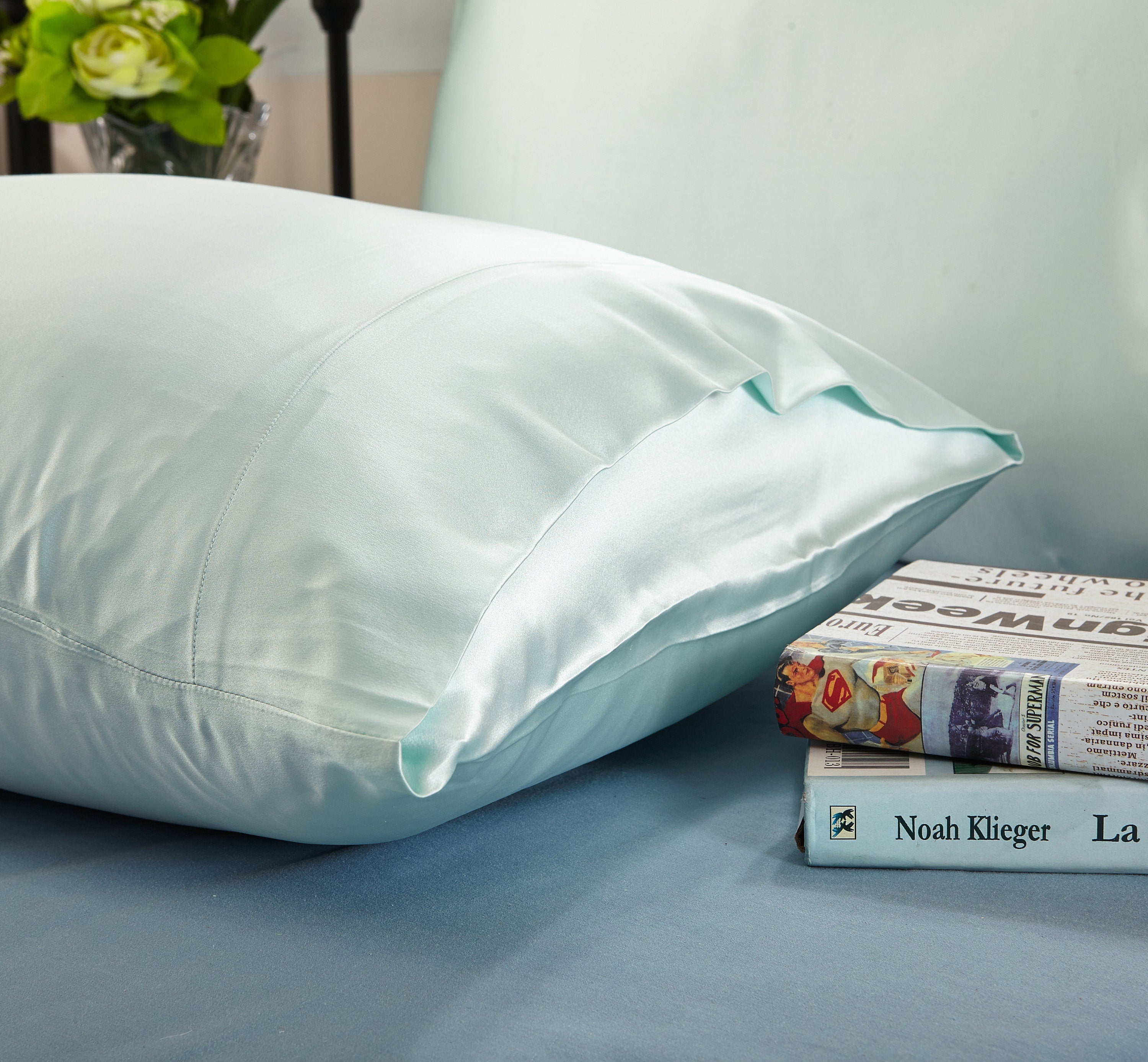 16mm Silk Pillowcase,  Handmade with 100% 6A Pure Silk, Beauty Sleep Anti Ageing/Wrinkles, for King, Queen, Customized sizes Bedding.