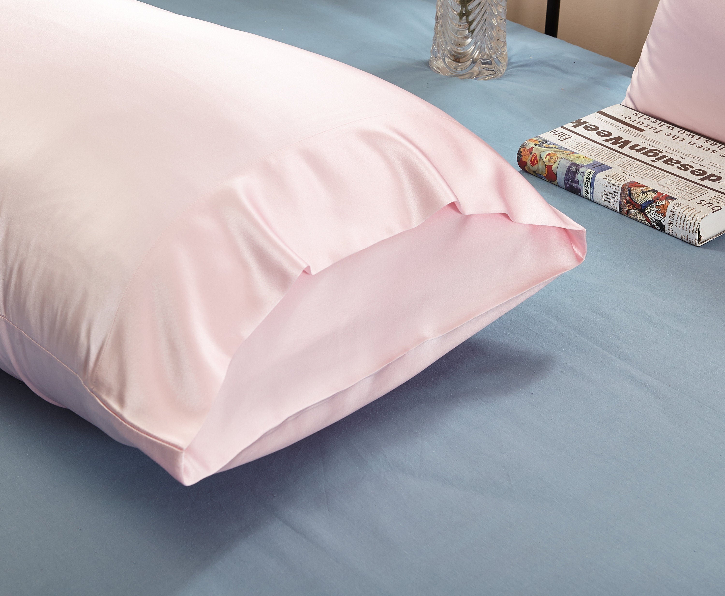 22mm Silk Pillowcase,  Handmade with 100% 6A Pure Silk, Beauty Sleep Anti Ageing/Wrinkles, for King, Queen, Customized sizes Bedding.