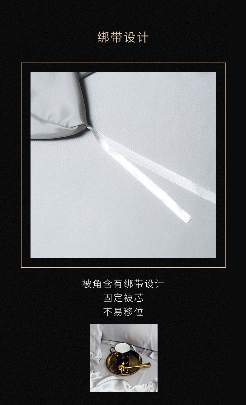 Pure silk duvet cover in Smoky Gray 22 momme thickness, Smooth, Natural, Sleep beauty Silk Bedding for King, queen, custom size.