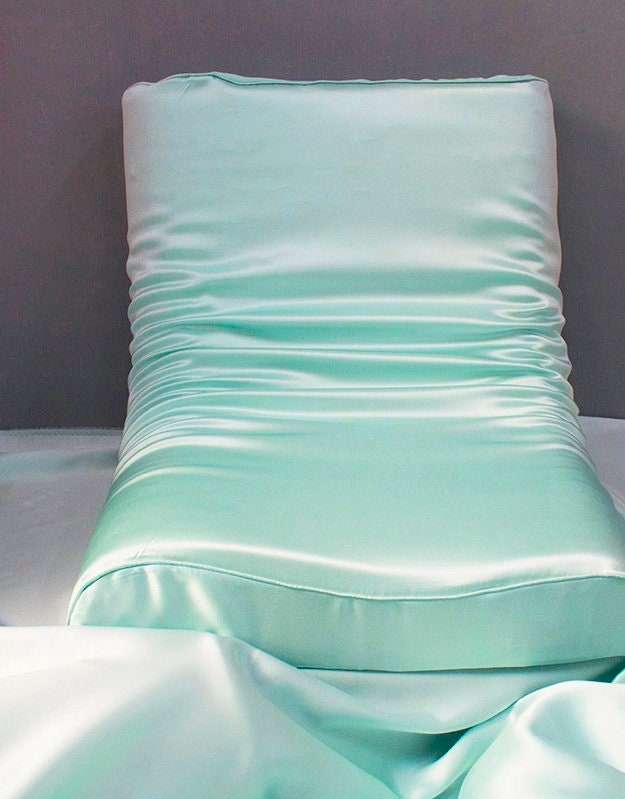 Special Silk Pillowcase for Latex Pillows. 22mm 100% 6A Pure Charmeuse SILK, Anti Allergy, Wrinkle Free, Beautiful Gift for HER