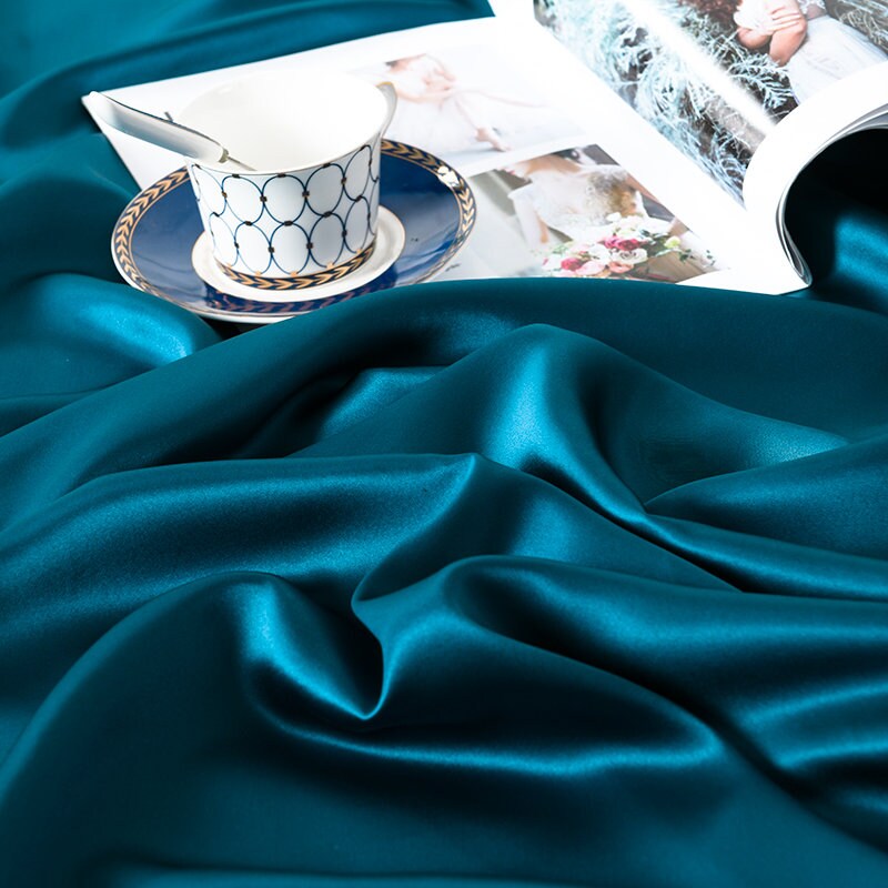 15 Colors Fitted Silk Sheet Set  . Made in 25mm 100% 6A Mulberry Silk. Multi Solid colors